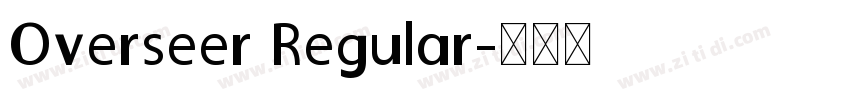 Overseer Regular字体转换